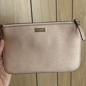 Kate Spade rose gold Wristlet